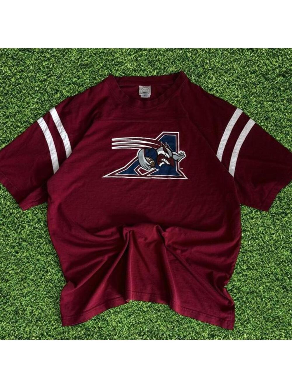 Vintage Montreal Alouettes CFL Football T-Shirt Blue White Logo